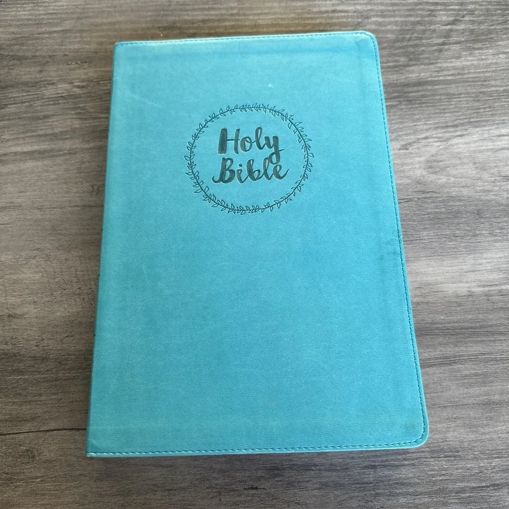 Zondervan Holy Bible Thinline Teal NIV New International Version Large Print